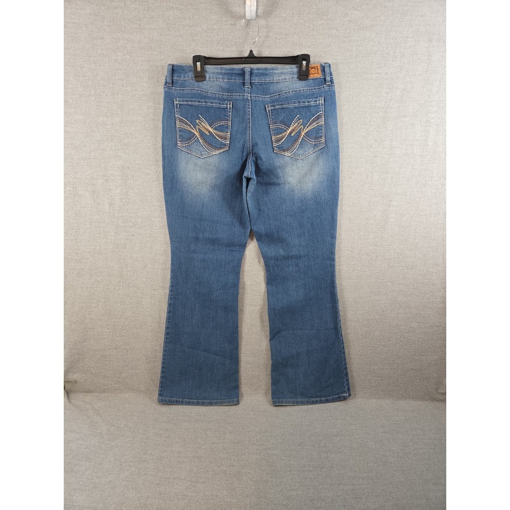 LEI Ashley Lowrise BootCut Jeans Junior 13 Flare Denim Pocket Embroidery Stretch - Picture 4 of 12